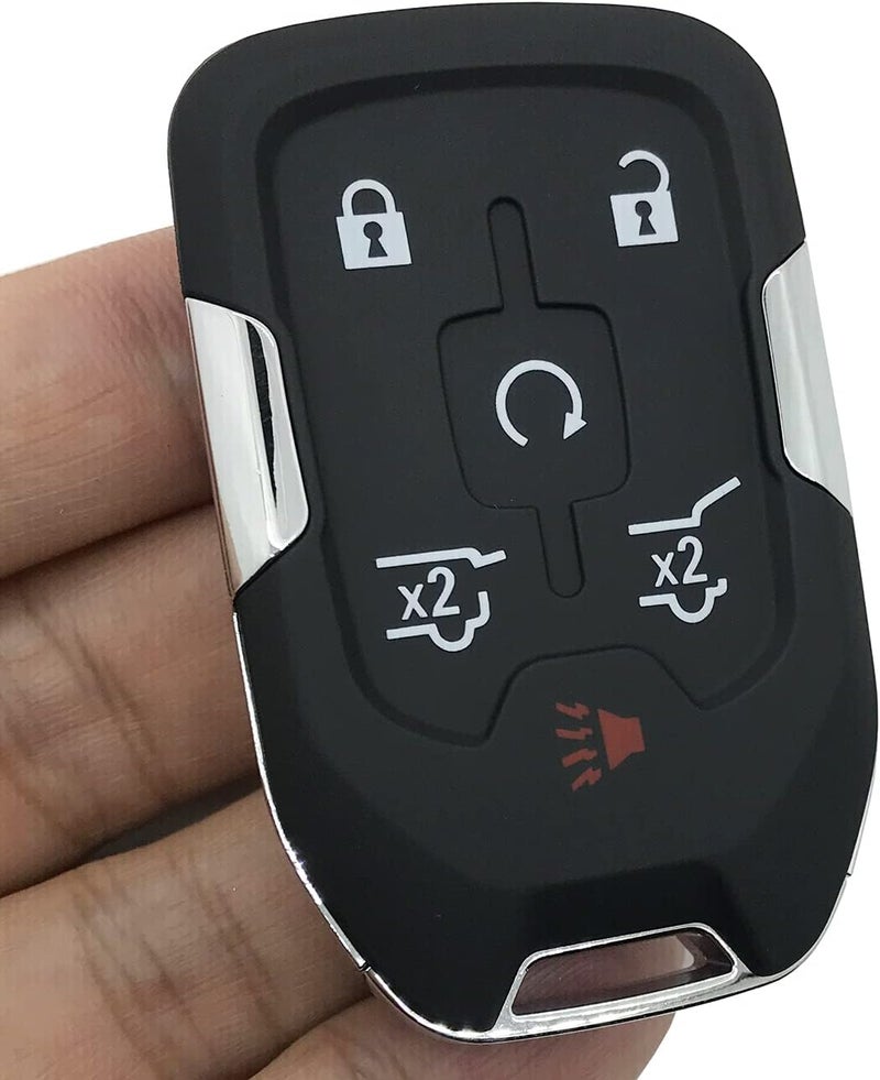 vurbemes Replacement Key Fob Cover Case fit for Chevy Suburban Tahoe 2015 2016 2017 2018 2019 2020 GMC Yukon Keyless Entry Smart Remote Key Fob Shell (Black) - Image 2